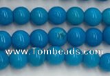 CWB857 15.5 inches 4mm round howlite turquoise beads wholesale