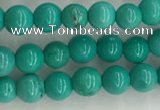 CWB863 15.5 inches 4mm round howlite turquoise beads wholesale