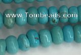 CWB895 15.5 inches 4*6mm rondelle howlite turquoise beads