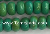 CWB899 15.5 inches 4*6mm rondelle howlite turquoise beads