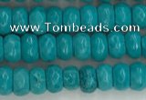 CWB901 15.5 inches 2*4mm faceted rondelle howlite turquoise beads