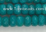 CWB903 15.5 inches 5*8mm faceted rondelle howlite turquoise beads