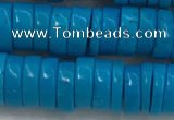 CWB907 15.5 inches 3*8mm tyre howlite turquoise beads wholesale