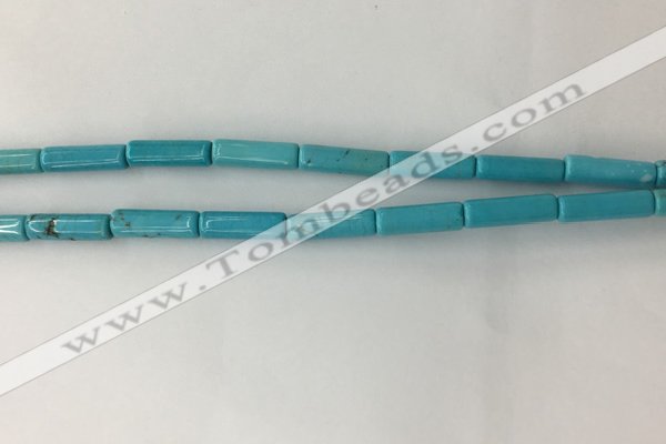 CWB915 15.5 inches 4*13mm tube howlite turquoise beads wholesale