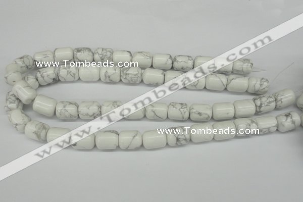 CWB94 15.5 inches 12*16mm drum natural white howlite beads