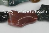 CWG03 15.5 inches 25*33mm wavy freeform Indian agate gemstone beads