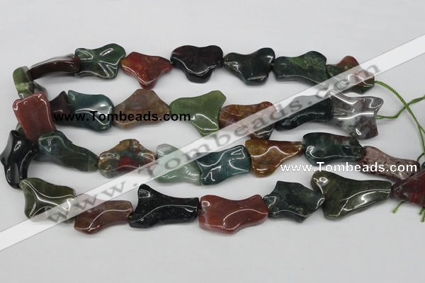 CWG03 15.5 inches 25*33mm wavy freeform Indian agate gemstone beads