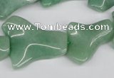 CWG07 15.5 inches 25*33mm wavy freeform green aventurine beads