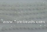 CWH01 15.5 inches 4mm faceted round white jade beads wholesale