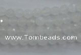 CWH02 15.5 inches 6mm faceted round white jade beads wholesale