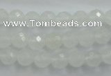 CWH03 15.5 inches 8mm faceted round white jade beads wholesale