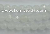 CWH03 15.5 inches 8mm faceted round white jade beads wholesale