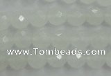 CWH04 15.5 inches 10mm faceted round white jade beads wholesale