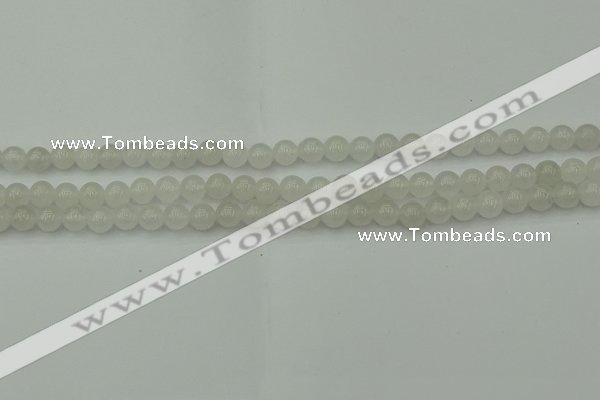 CWH50 15.5 inches 4mm round white jade beads wholesale