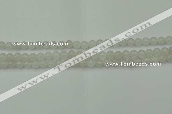 CWH51 15.5 inches 6mm round white jade beads wholesale