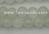 CWH52 15.5 inches 8mm round white jade beads wholesale