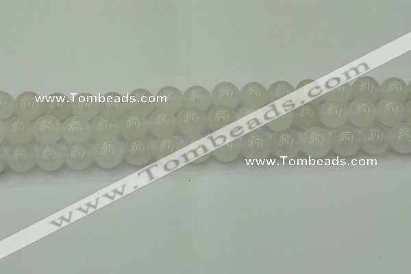 CWH54 15.5 inches 12mm round white jade beads wholesale