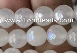 CWH60 15.5 inches 6mm faceted round AB-color white jade beads