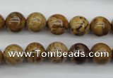 CWJ253 15.5 inches 10mm round wood jasper gemstone beads wholesale