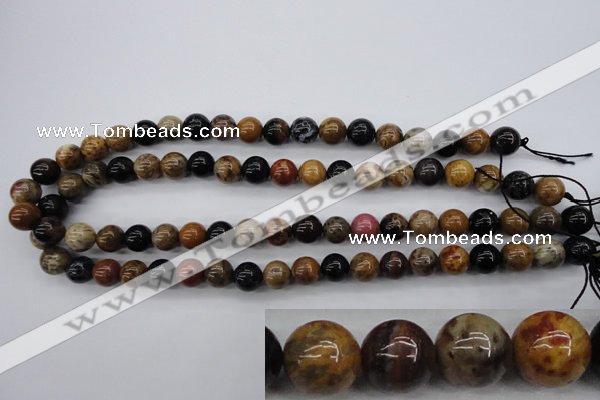 CWJ263 15.5 inches 10mm round wood jasper gemstone beads wholesale