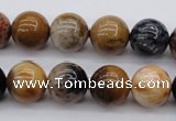 CWJ265 15.5 inches 14mm round wood jasper gemstone beads wholesale