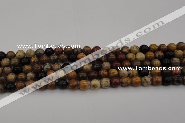 CWJ288 15.5 inches 8mm round wood jasper gemstone beads wholesale