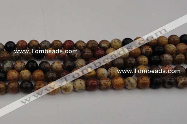 CWJ289 15.5 inches 14mm round wood jasper gemstone beads wholesale