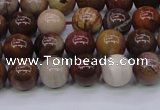 CWJ402 15.5 inches 8mm round wood jasper gemstone beads wholesale