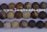 CWJ411 15.5 inches 6mm round matte wood jasper beads wholesale