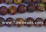 CWJ422 15.5 inches 8mm round matte wood eye jasper beads