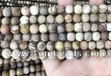 CWJ441 15.5 inches 6mm round matte wood jasper beads wholesale