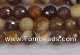 CWJ476 15.5 inches 6mm faceted round wood jasper gemstone beads