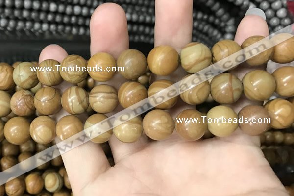 CWJ515 15.5 inches 14mm round wooden jasper beads wholesale