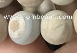 CWJ525 15.5 inches 14mm round matte wooden jasper beads wholesale