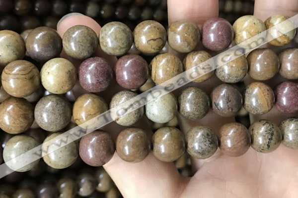 CWJ566 15.5 inches 12mm round wood jasper beads wholesale