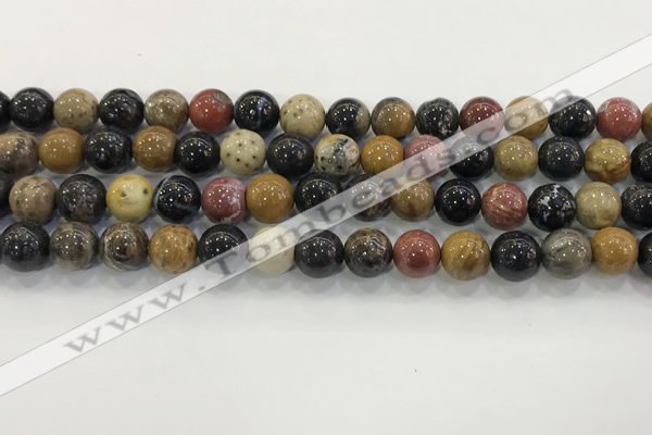 CWJ582 15.5 inches 9mm round wooden jasper beads wholesale