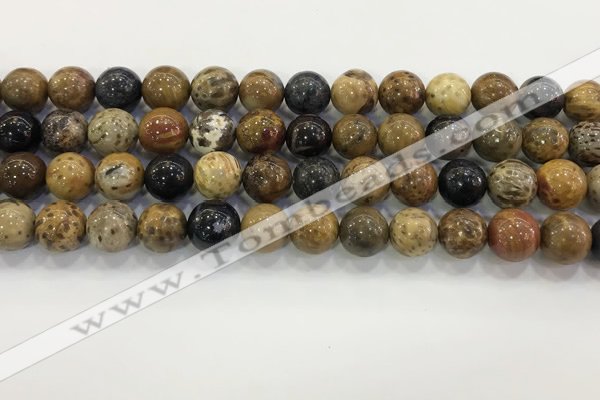 CWJ583 15.5 inches 11mm round wooden jasper beads wholesale