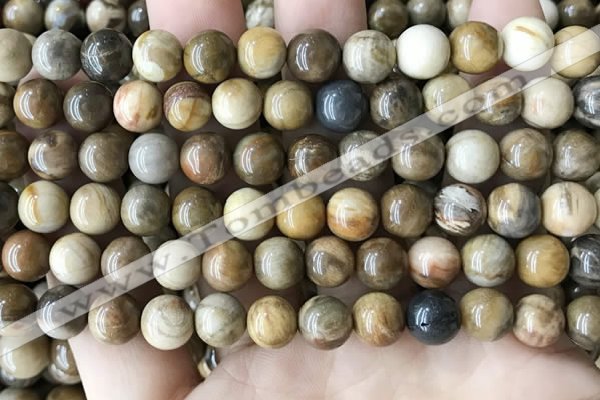 CWJ592 15.5 inches 8mm round wood jasper beads wholesale