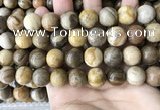 CWJ595 15.5 inches 14mm round wood jasper beads wholesale