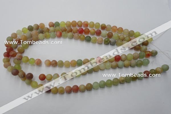 CXJ112 15.5 inches 8mm round dyed New jade beads wholesale