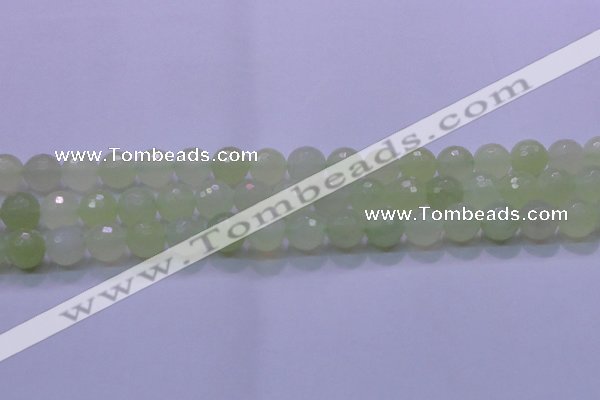 CXJ221 15.5 inches 12mm faceted round New jade beads wholesale