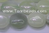 CXJ226 15.5 inches 18mm flat round New jade beads wholesale