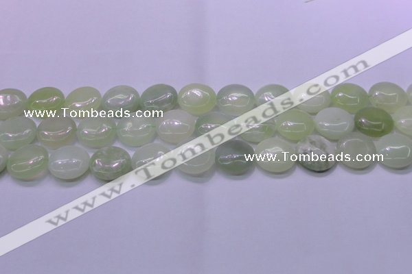 CXJ226 15.5 inches 18mm flat round New jade beads wholesale