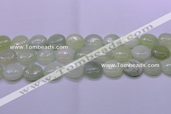 CXJ228 15.5 inches 25mm flat round New jade beads wholesale