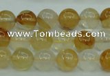 CYC103 15.5 inches 10mm round yellow crystal quartz beads