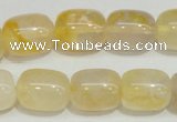 CYC15 15.5 inches 14*17mm drum yellow crystal quartz beads