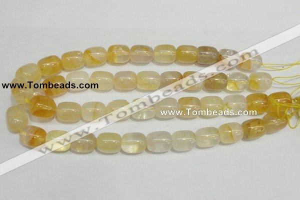 CYC15 15.5 inches 14*17mm drum yellow crystal quartz beads