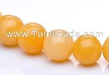 CYJ03 16 inches 8mm round yellow jade gemstone beads Wholesale