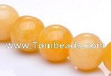 CYJ07 16mm round 16 inches yellow jade gemstone beads Wholesale