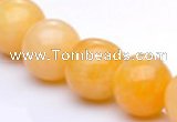 CYJ08 18mm round 16 inches yellow jade gemstone beads Wholesale